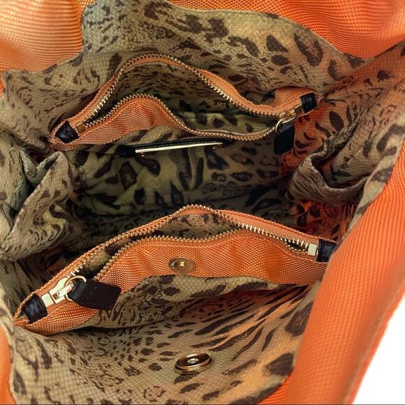 JPK Paris 75 Bright Orange Nylon Tote - Picture 12 of 15
